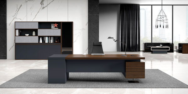 福瑪仕辦公家具|君悅系列現(xiàn)代大班臺(tái)文件柜組合實(shí)物展示視頻